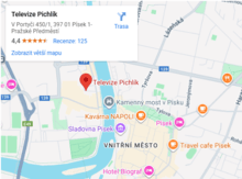 Trasa prodejny TelevizePichlík